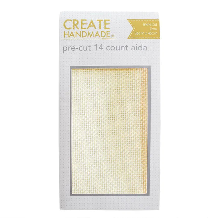 Pre-cut Aida 14 Count in Ecru - 36cm x 45cm