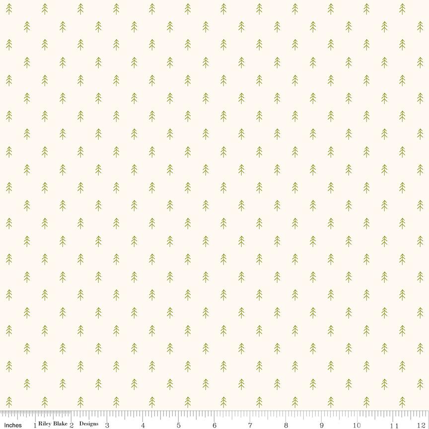 Simple Trees Cream - Glamp Camp by Riley Blake Designs