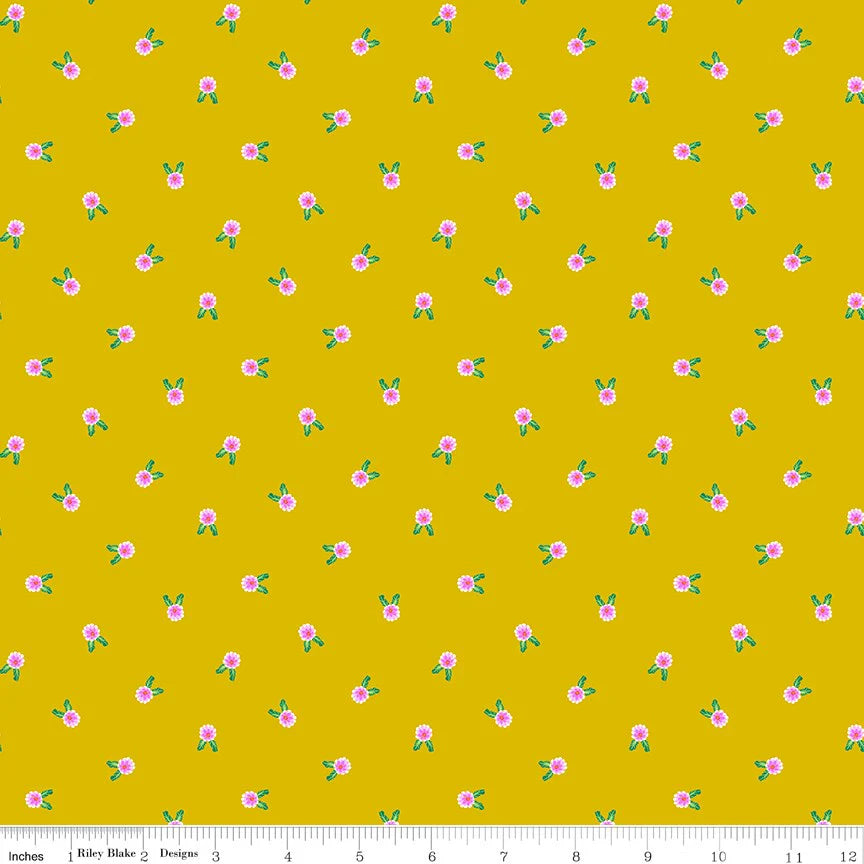 Flowers Gold - Splendid by Riley Blake Designs