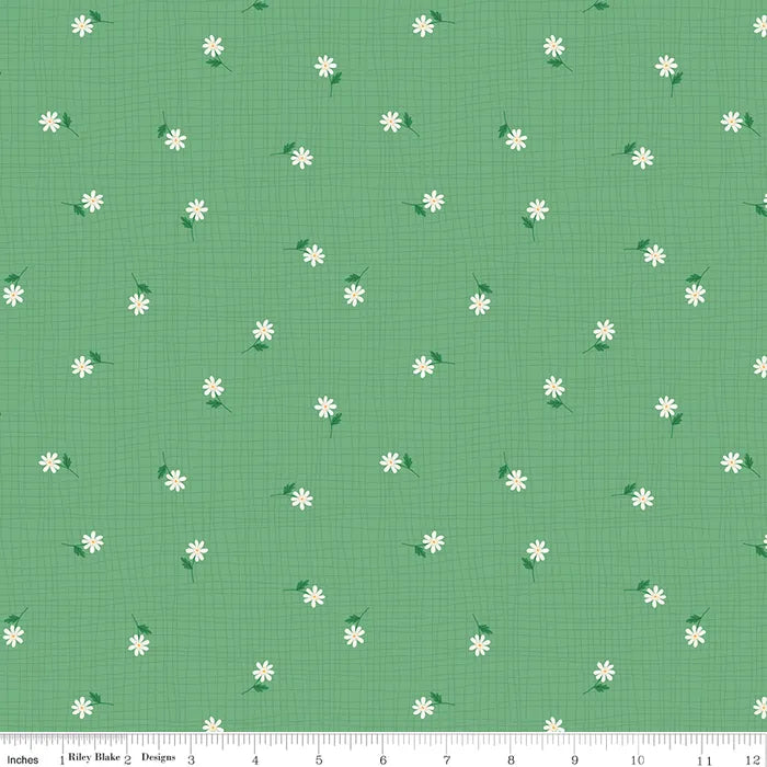 Grid Flowers Green - Stay Wild by Riley Blake Designs