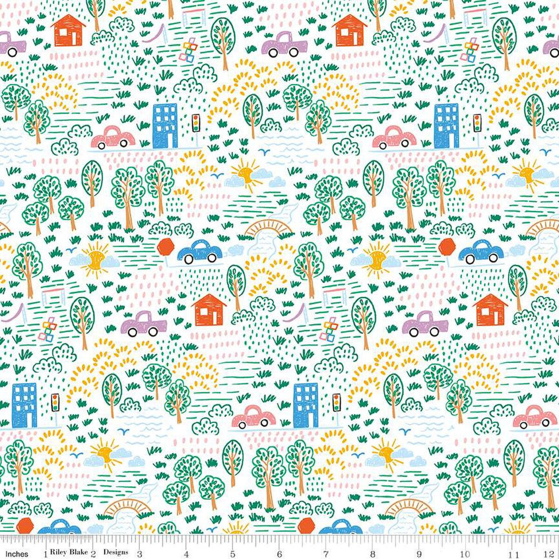 Neighbourhood White - Get Your Cray-On With Crayola by Riley Blake Designs