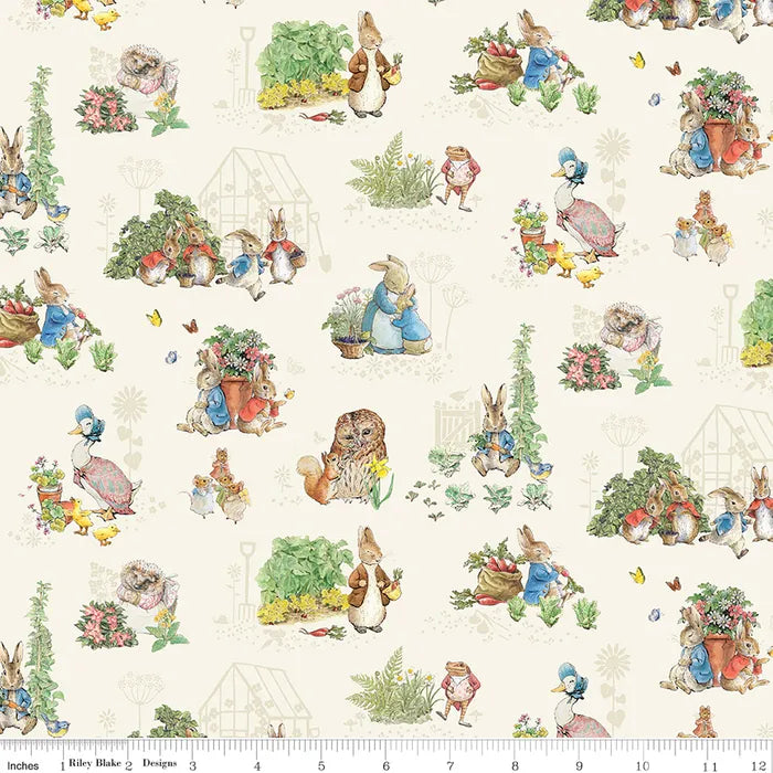 Friends Cream - Peter Rabbit &amp; Friends by Riley Blake Designs