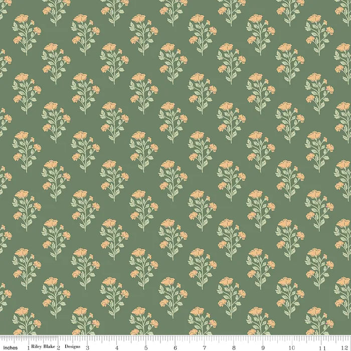 Flower Stems Green - Ambleside by Riley Blake Designs