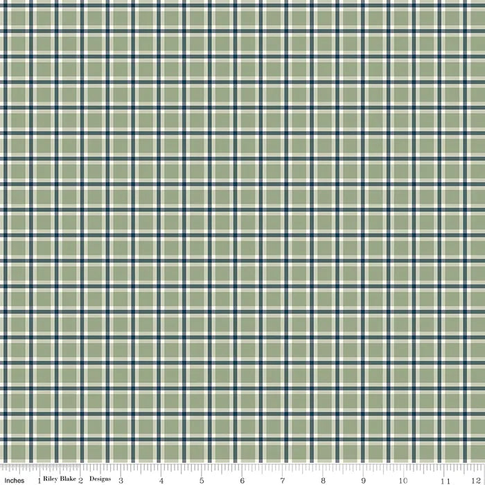 Plaid Sage - Christmas Greetings by Riley Blake