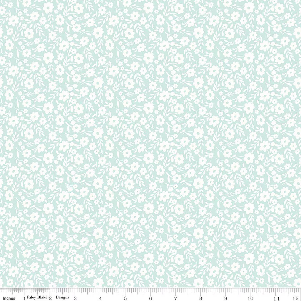 Floral Aqua - Little Posies by Riley Blake Designs