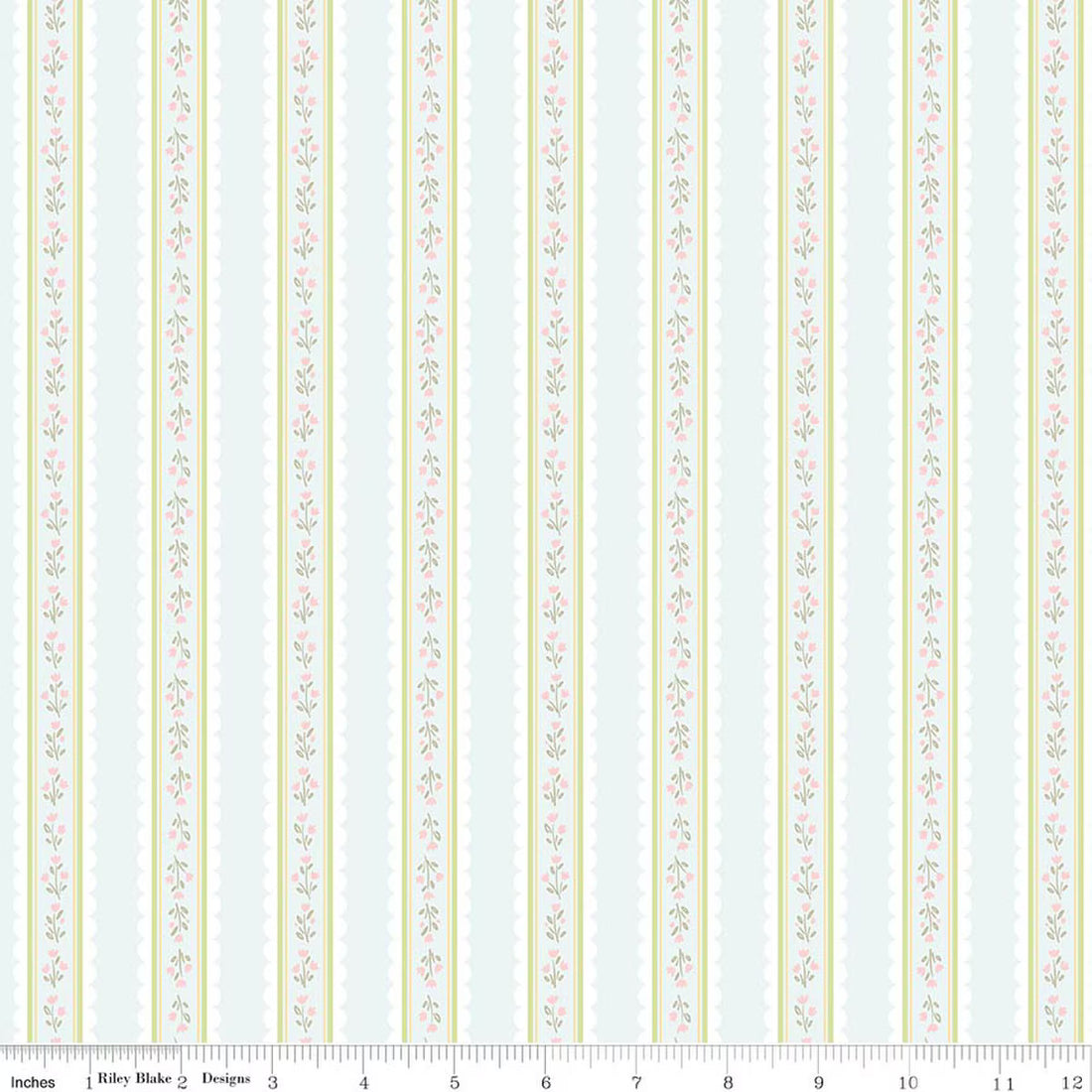 Stripes Powder - Little Posies by Riley Blake Designs