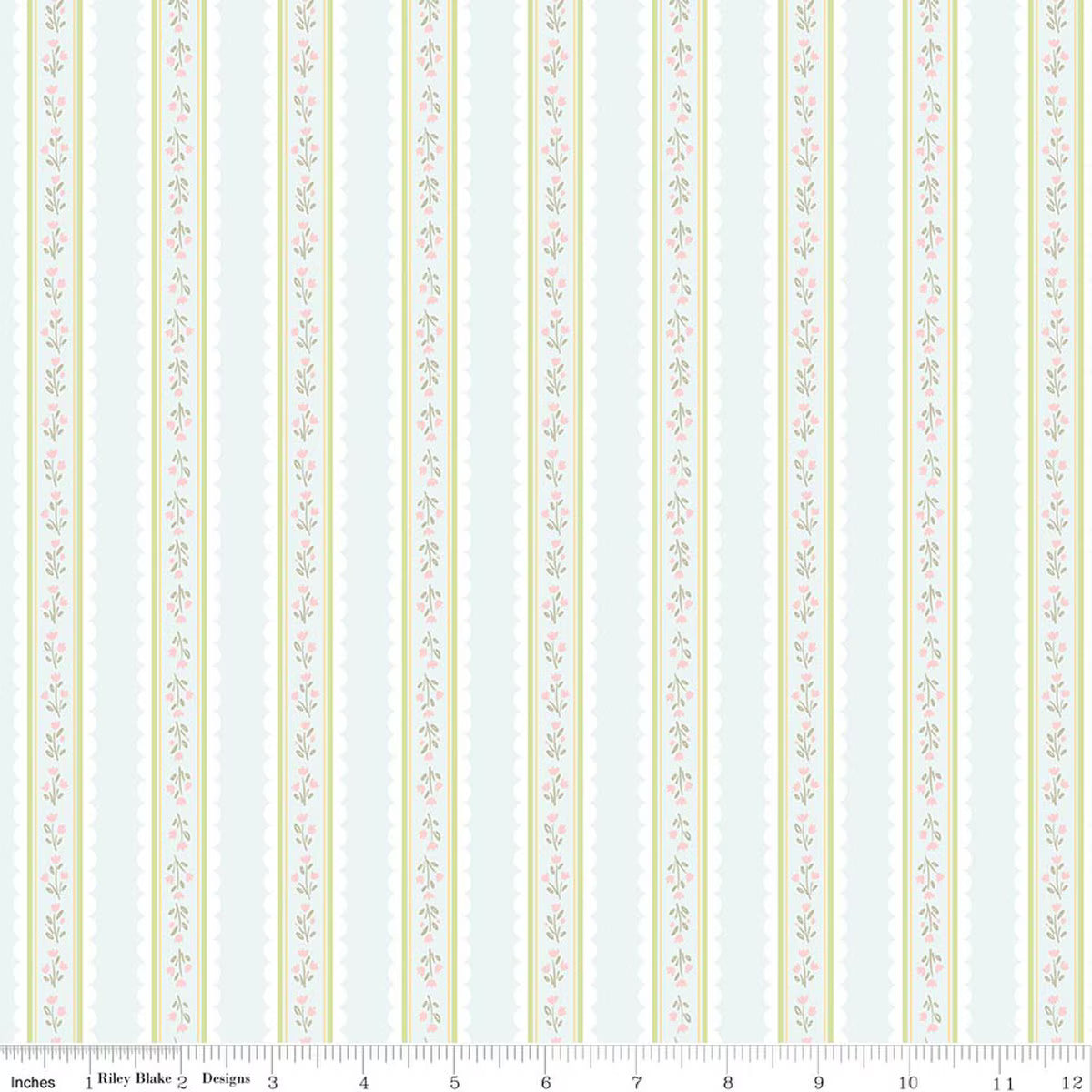Stripes Powder - Little Posies by Riley Blake Designs