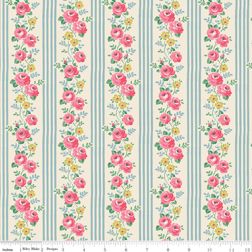 Stripe Blue - Cath Kidston Signature by Riley Blake
