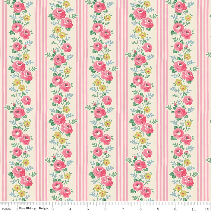 Stripe Pink - Cath Kidston Signature by Riley Blake