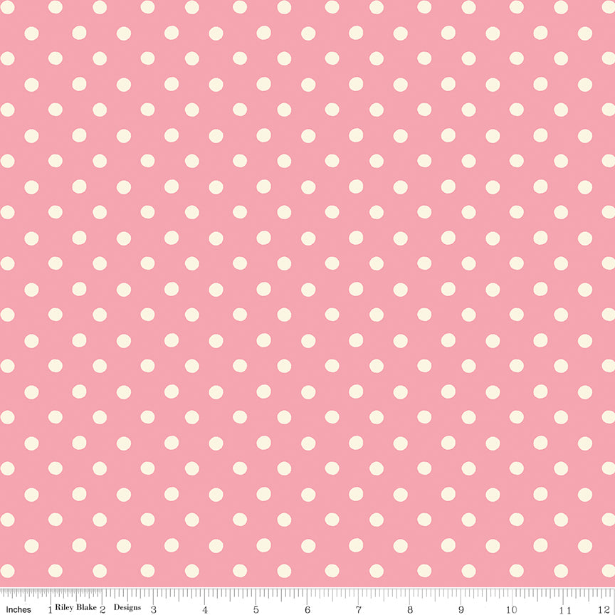 Button Spot Pink - Cath Kidston Signature by Riley Blake