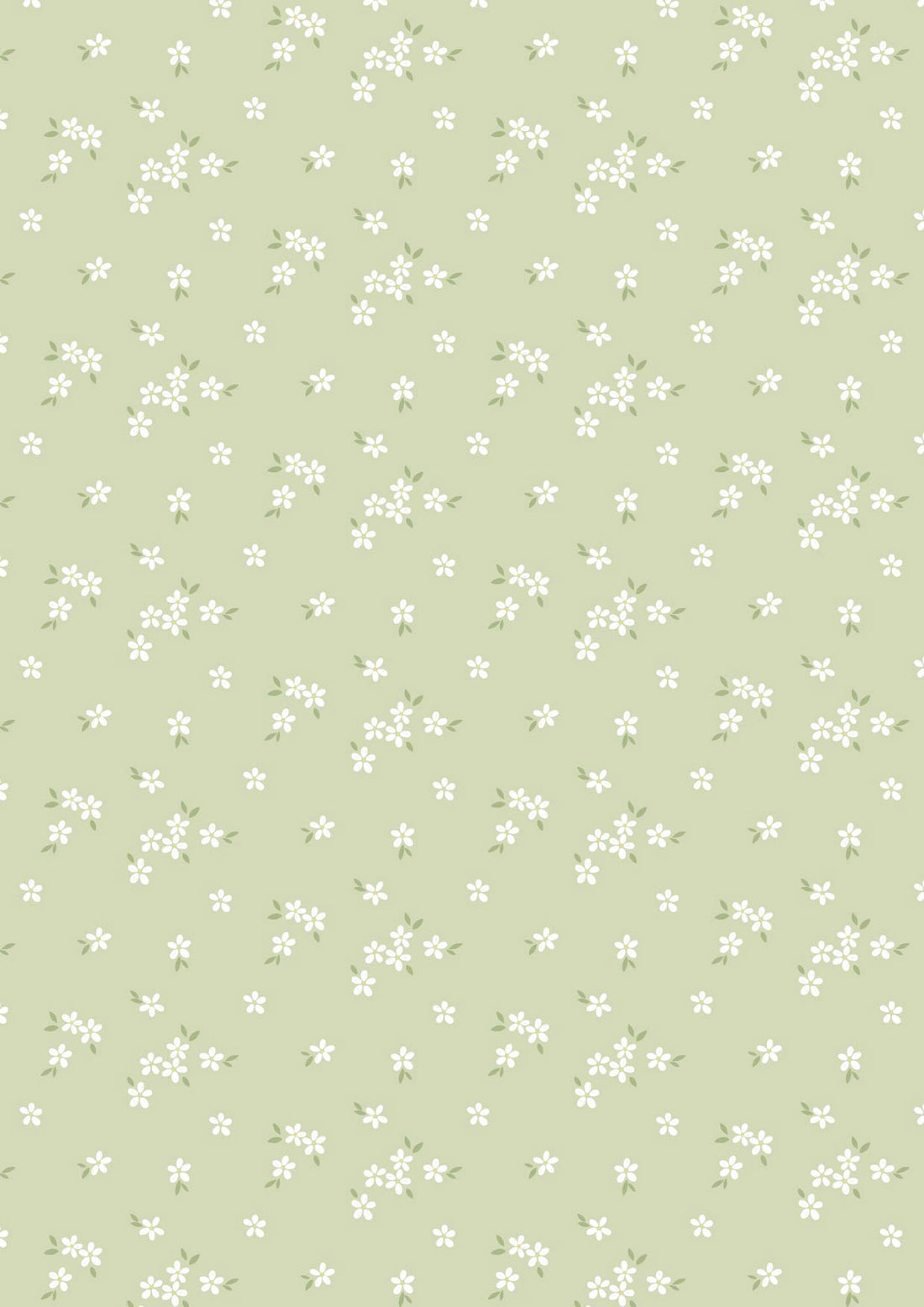 Flowerets Pale Sage Green - Joys of Spring by Lewis &amp; Irene