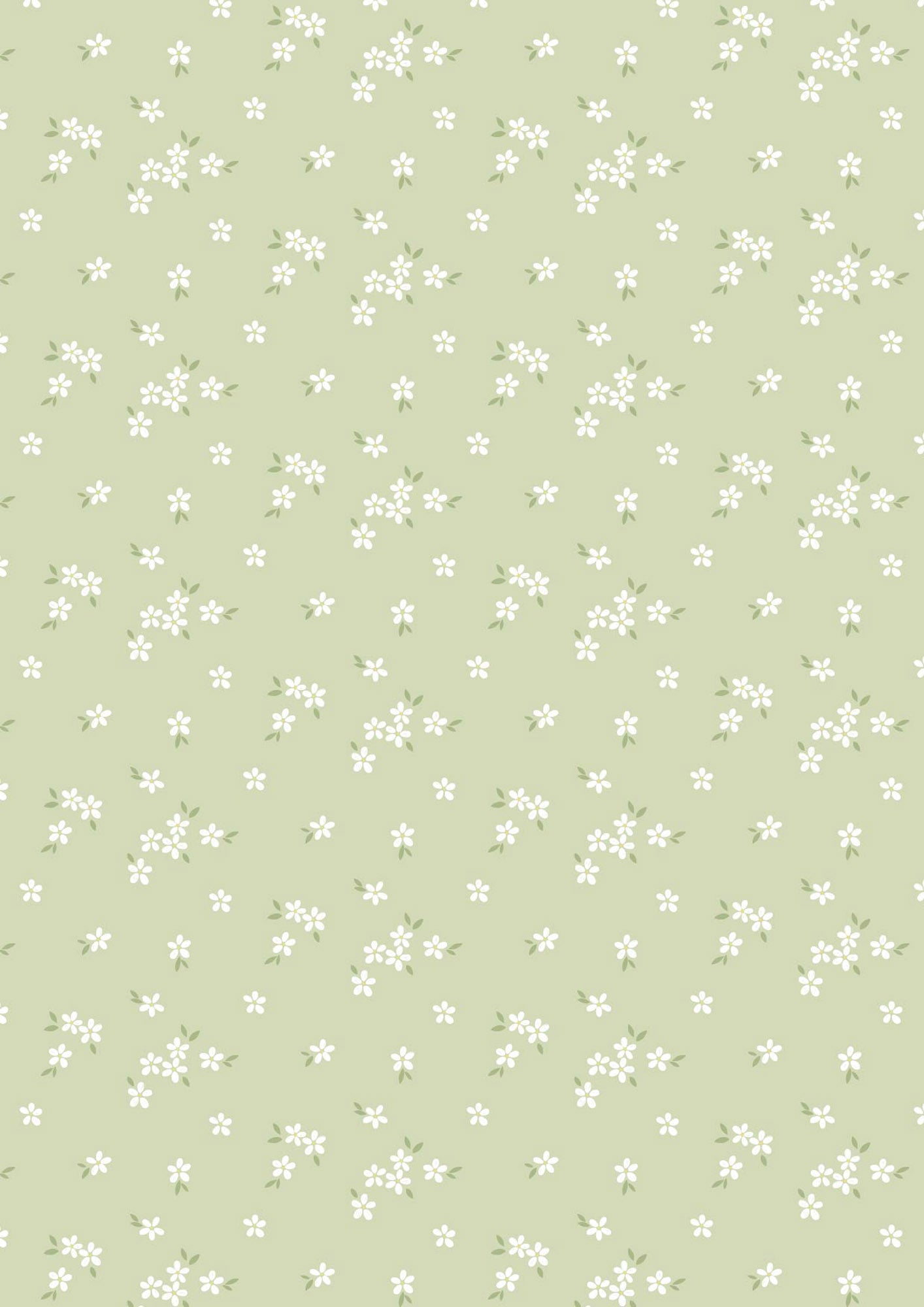 Flowerets Pale Sage Green - Joys of Spring by Lewis &amp; Irene