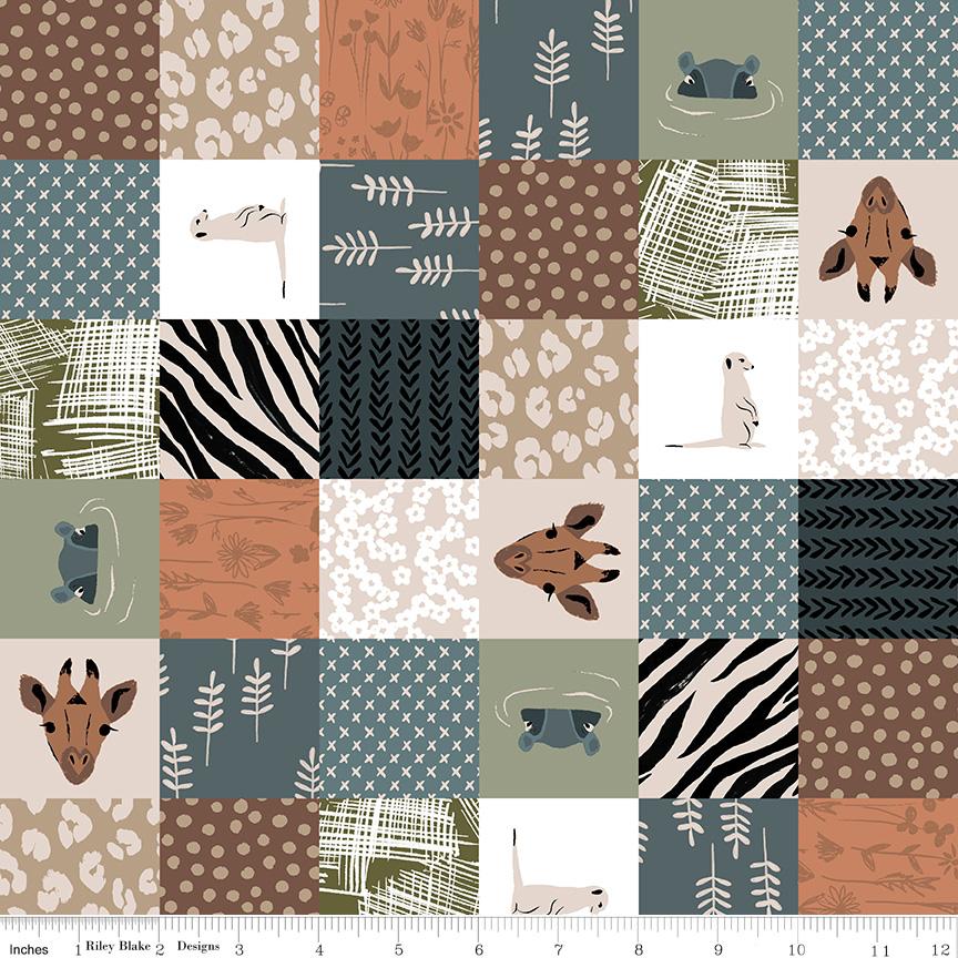 Cheater Print Rust - The Waterhole by Riley Blake Designs