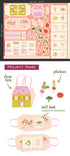 Fabric swatch cute farm scene with tote plushies and picture book