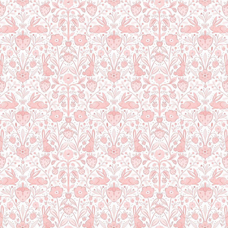 Easter Symmetry White - Strawberry Jam by Dear Stella