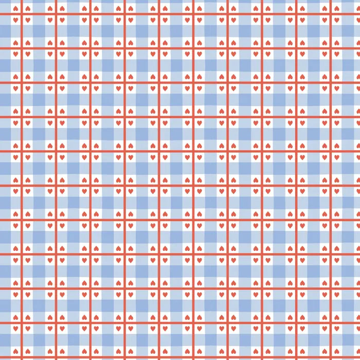 Plaid Red Hearts - Cottage Romance by Devonstone