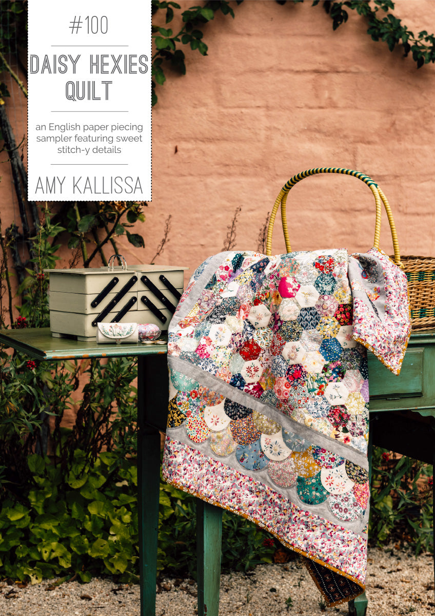 Daisy Hexies Quilt Paper Pattern - Amy Kallissa