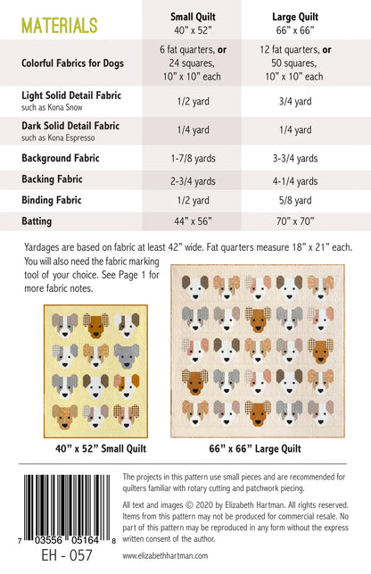 The Puppies Quilt Pattern - Elizabeth Hartman