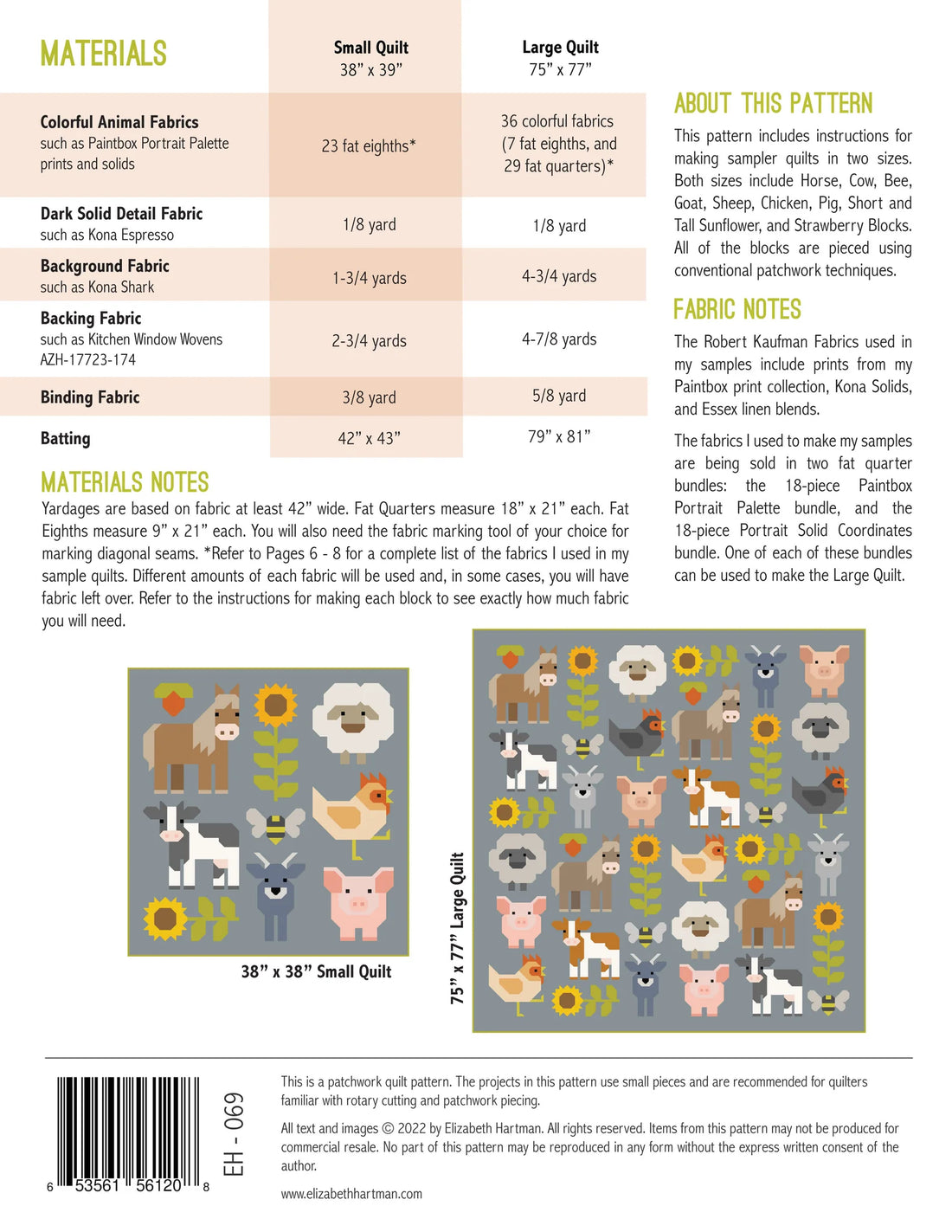 Fab Farm Quilt Pattern - Elizabeth Hartman