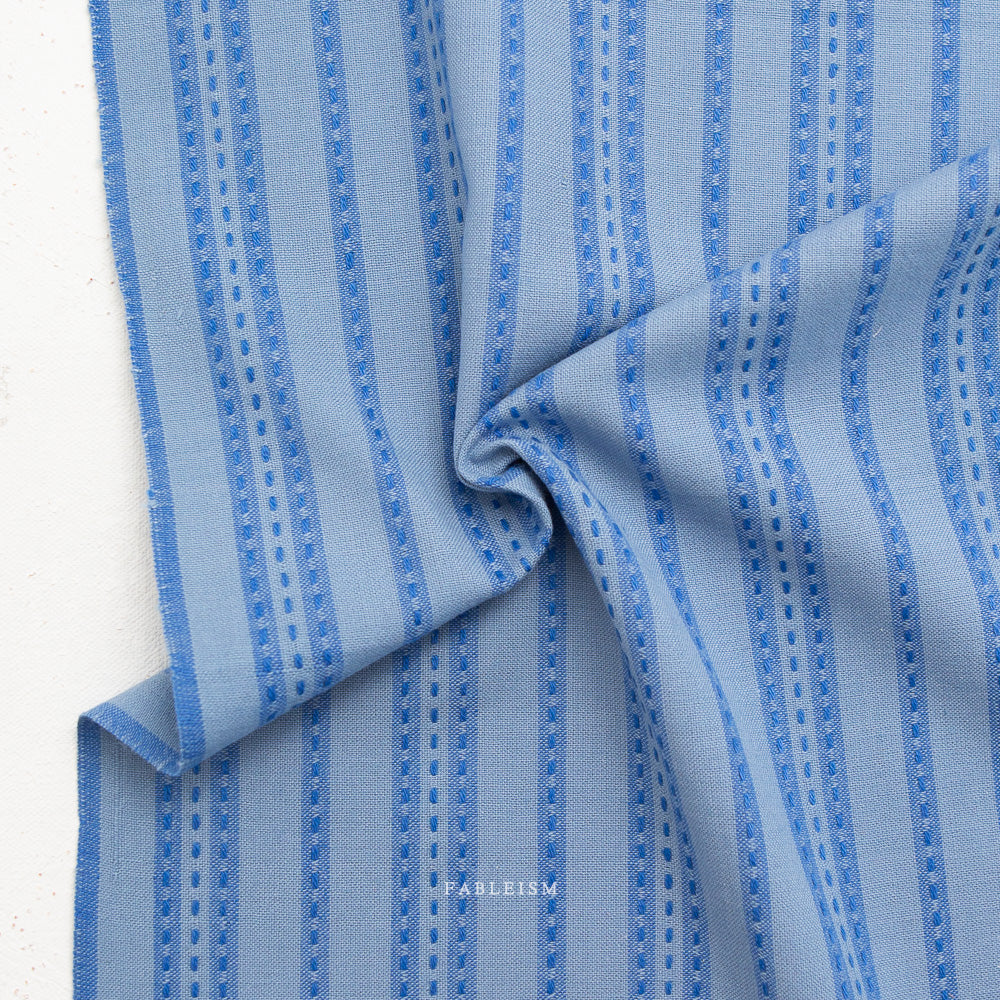 Stitch Stripe in Blue - Fine &amp; Dandy by Fableism