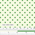 Fabric swatch light green background with dark green polka dots