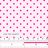 Fabric swatch light pink background with magenta polka dots