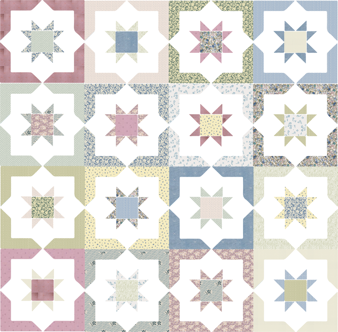 Spring Gertrude Throw Quilt Kit - Penelope Handmade