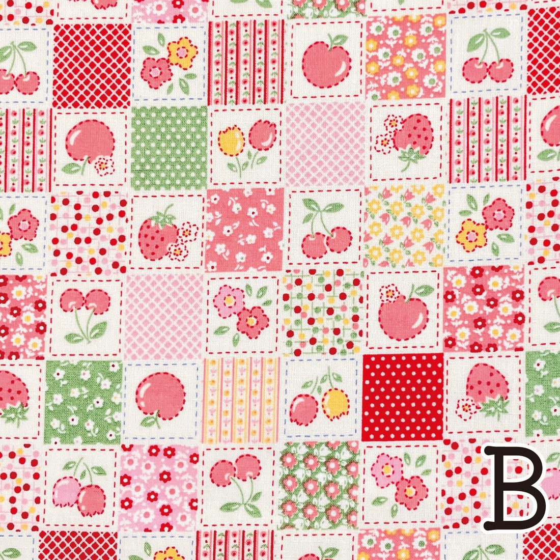 Strawberry Patchwork Red HM10725-B by Handworks