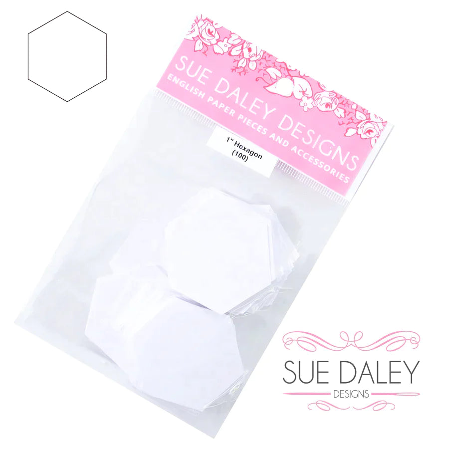 1&quot; Hexagon Papers (Pack of 100) - Sue Daley Designs