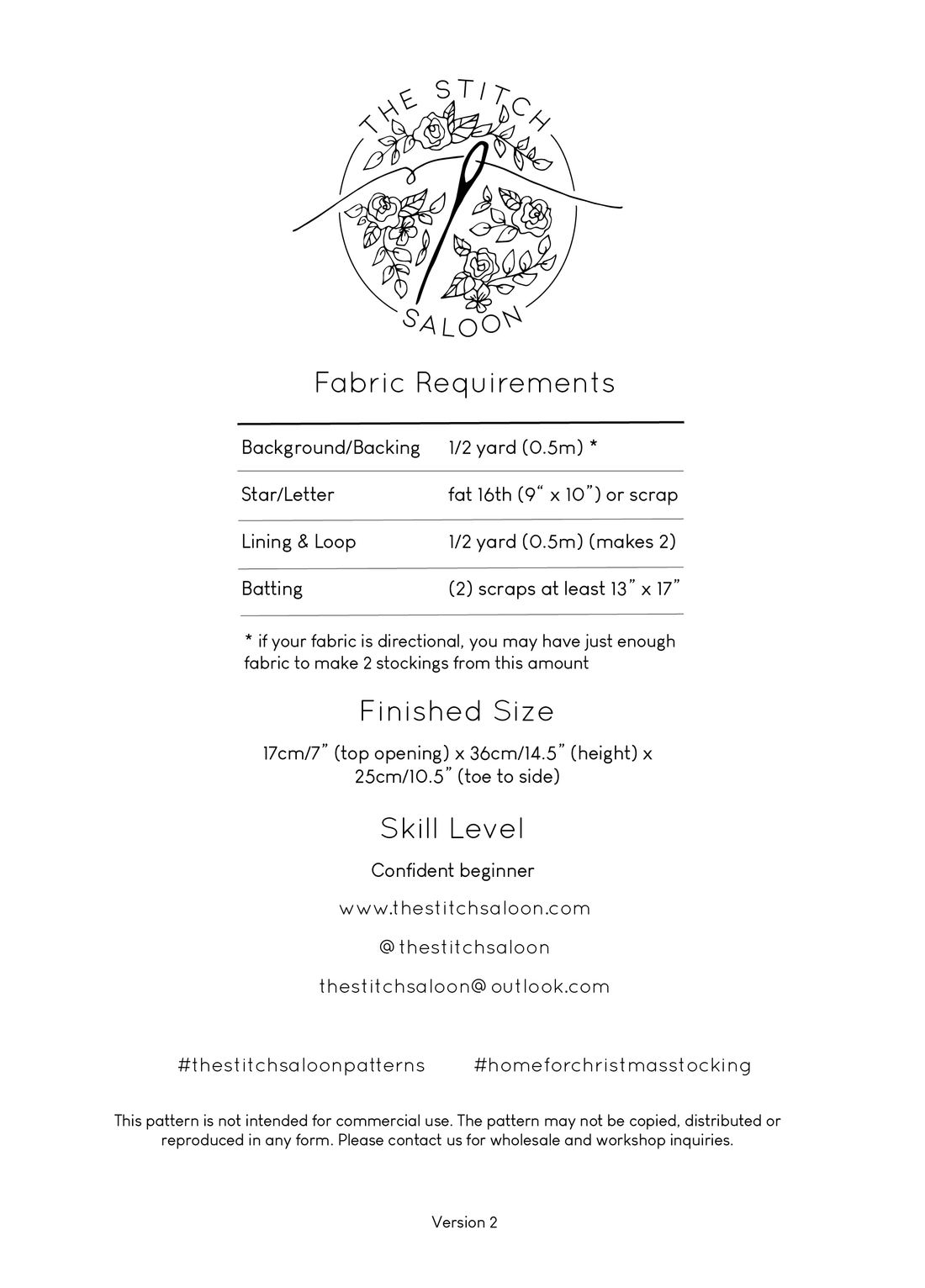 Home for Christmas Stocking Pattern (PDF Download)