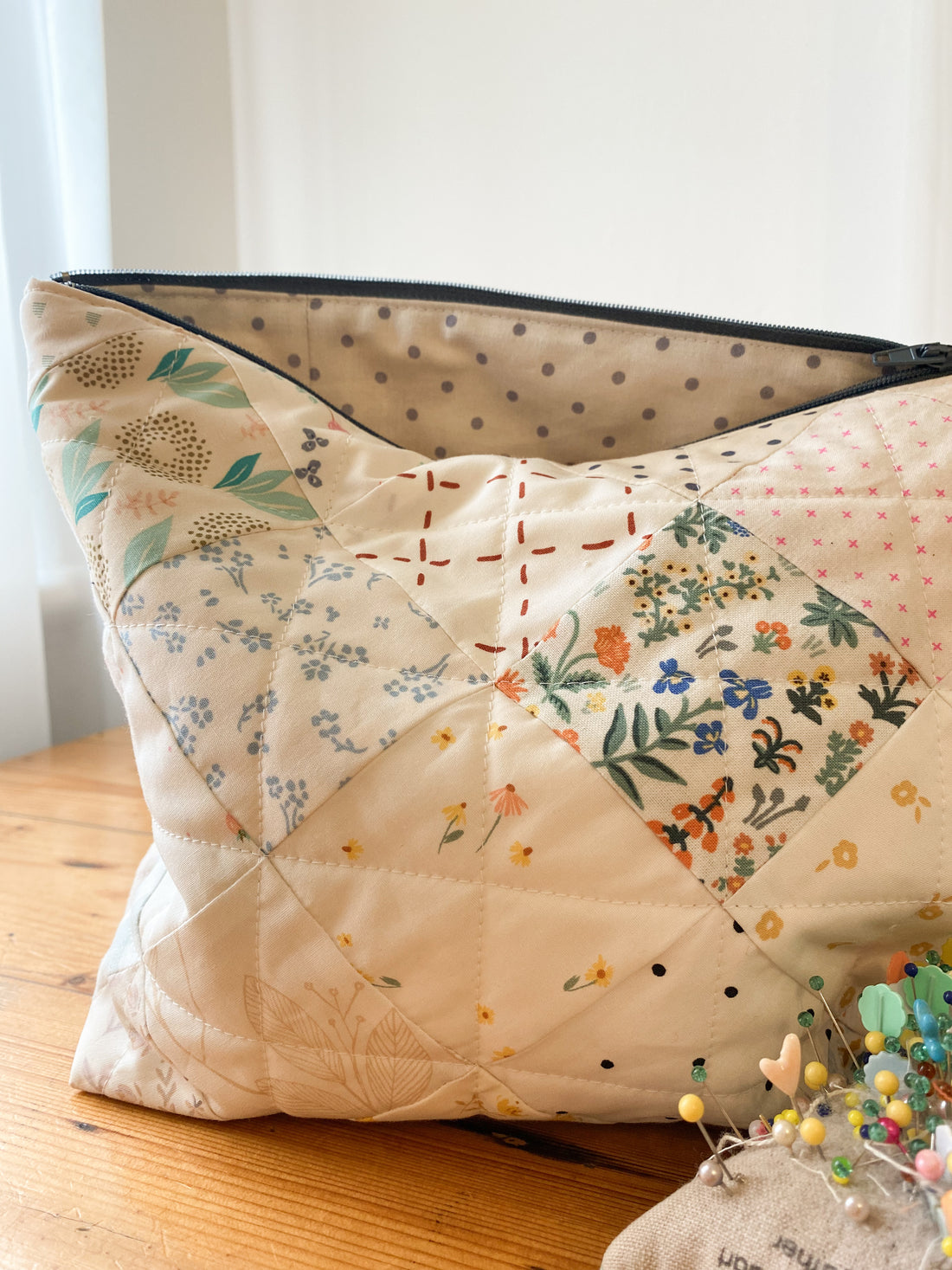 Lottie Project Bag Sewing Kit - Low Volume