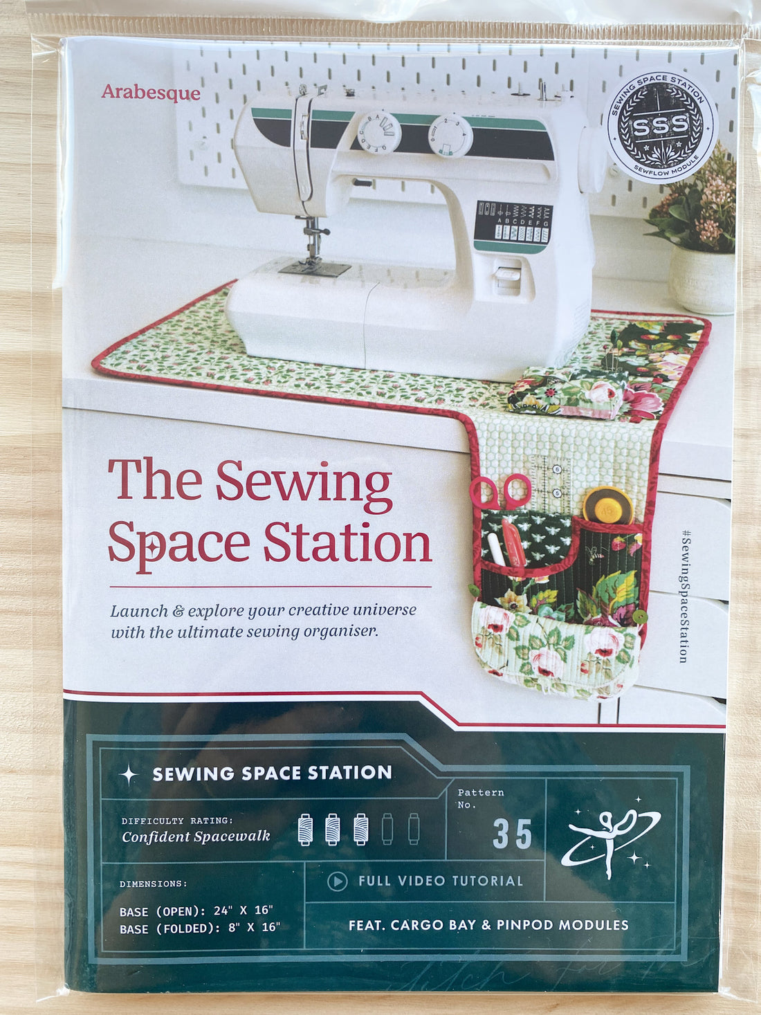 Sewing Space Station Pattern - Arabesque Scissors