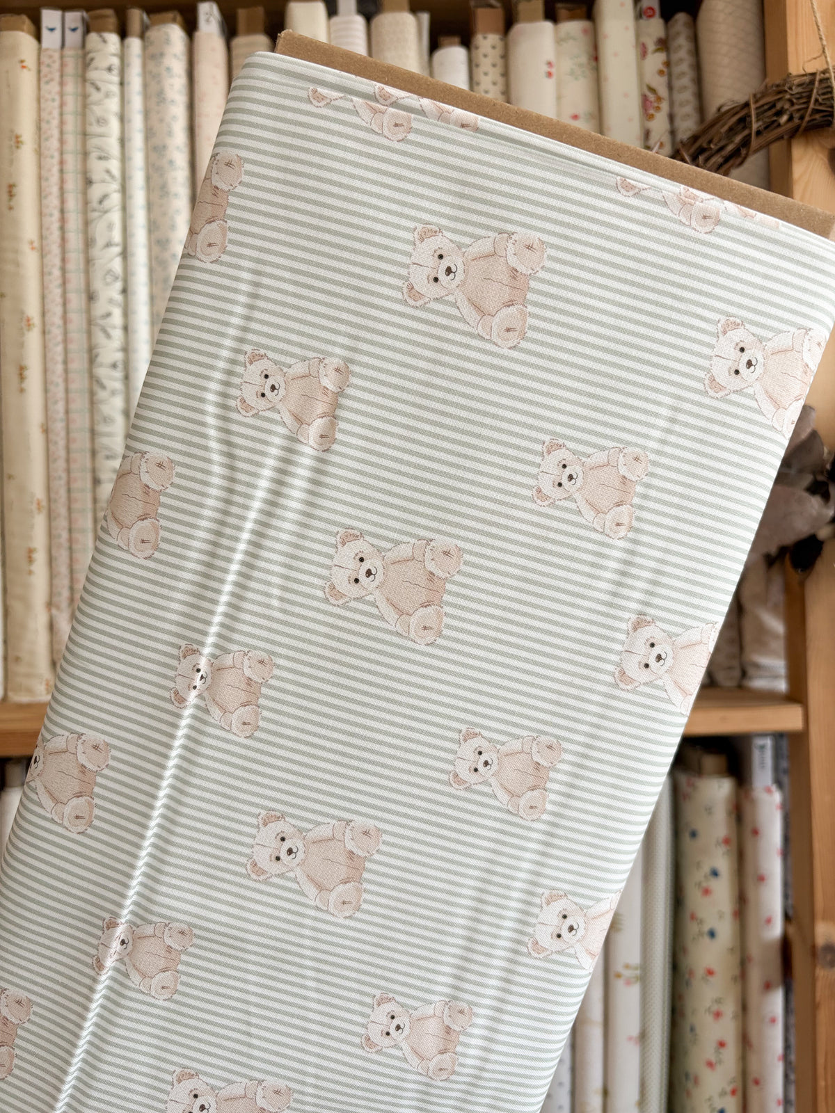 Vintage Teddy Sage - Toybox Treasures by The Craft Cotton Co