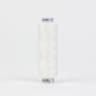 Konfetti 50wt Egyptian Cotton Thread 200m - Soft White KT101