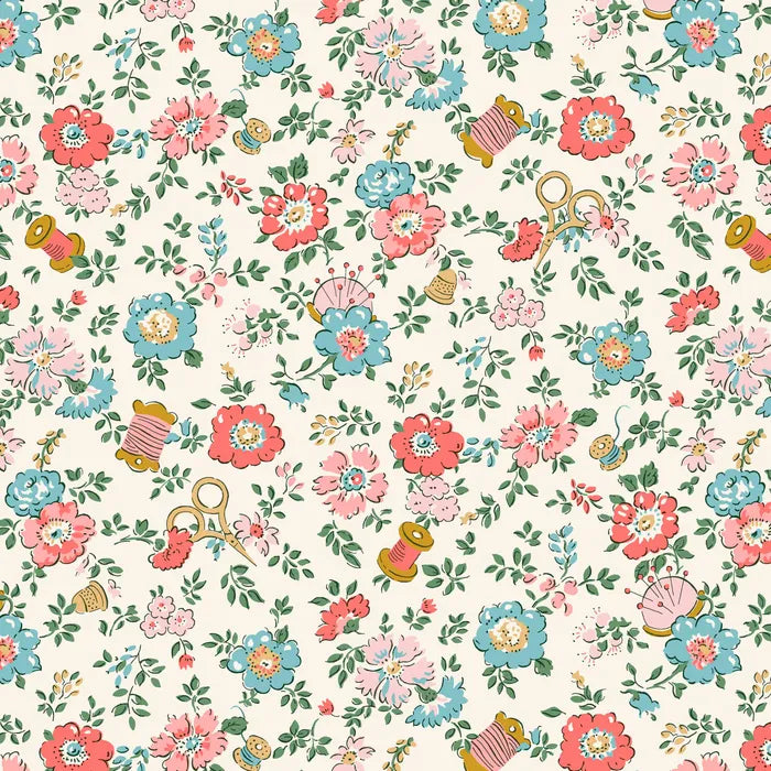 Haberdashery Floral B - Tudor Celebration - Liberty Quilting Cotton