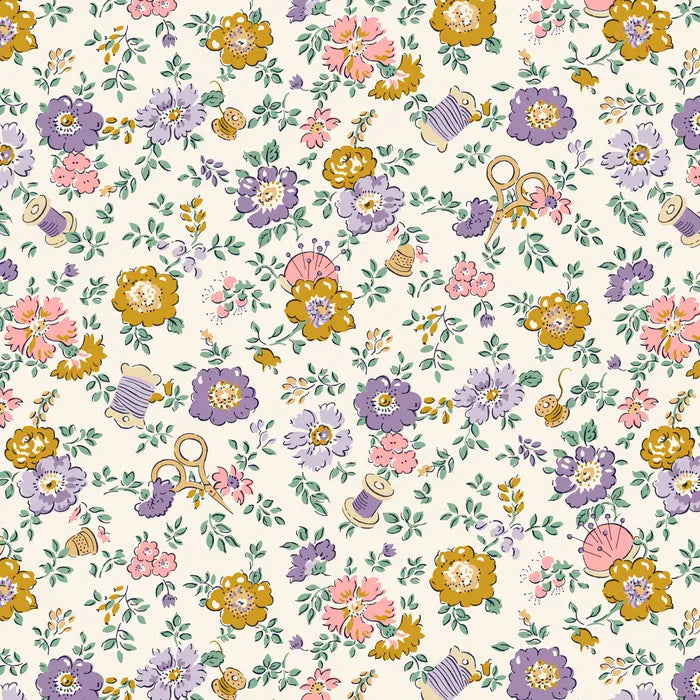 Haberdashery Floral C - Tudor Celebration - Liberty Quilting Cotton