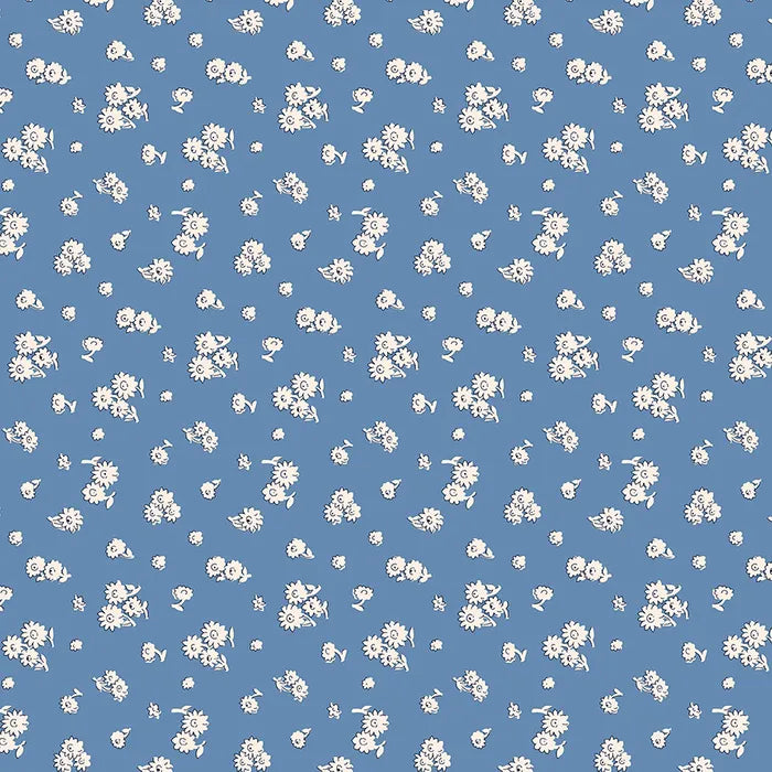 Tumbling Daisy Blue - Everlasting Collection by Liberty of London - Quilting Cotton