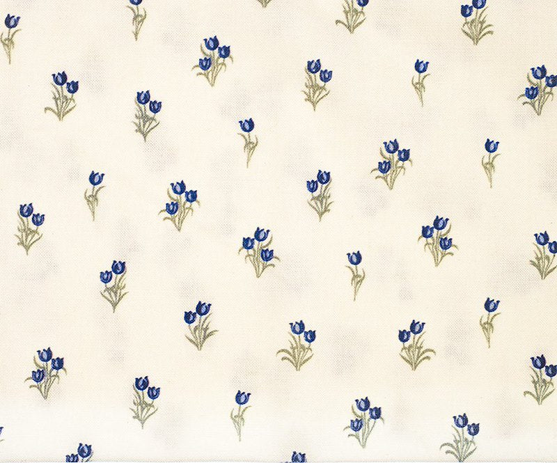 Blue Buds - Organic Poplin by La Ta Te