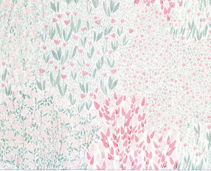 Pink Fields - Organic Poplin by La Ta Te