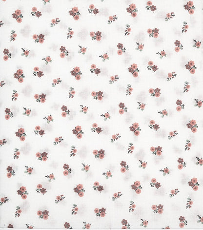 Pink Posies - Organic Voile by La Ta Te