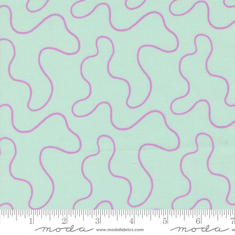 Spiraling Threads Sky - Floral Fondant by Moda