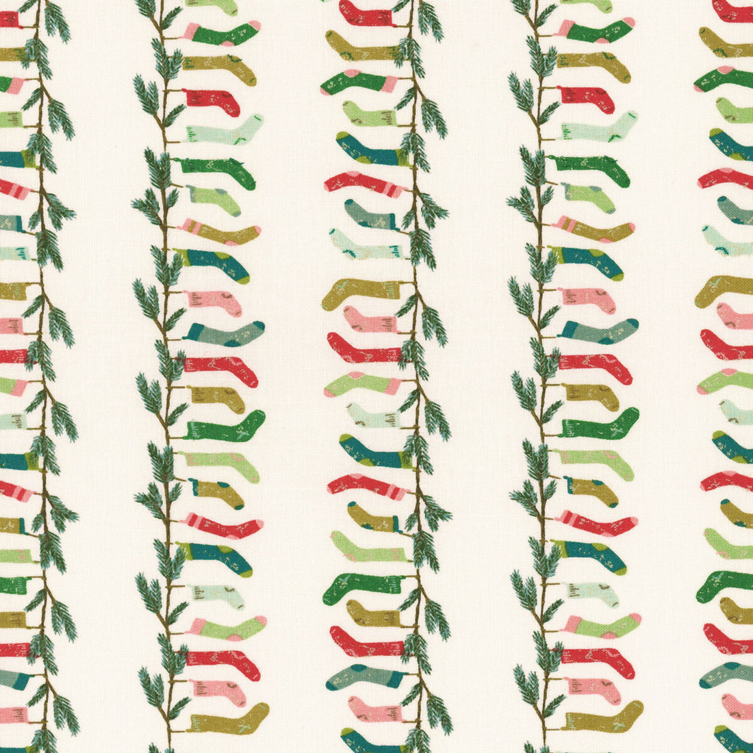 Stocking Stripe Natural - Cozy Wonderland by Moda