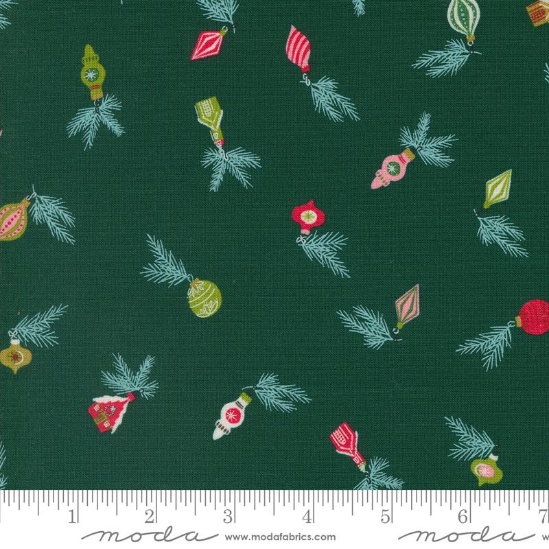 Vintage Baubles Pine - Cozy Wonderland by Moda