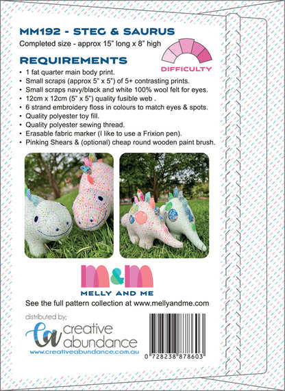 Steg &amp; Saurus Sewing Pattern - Melly &amp; Me