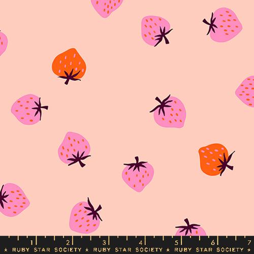 Strawberry Toss Pale Peach - Strawberry by Ruby Star Society