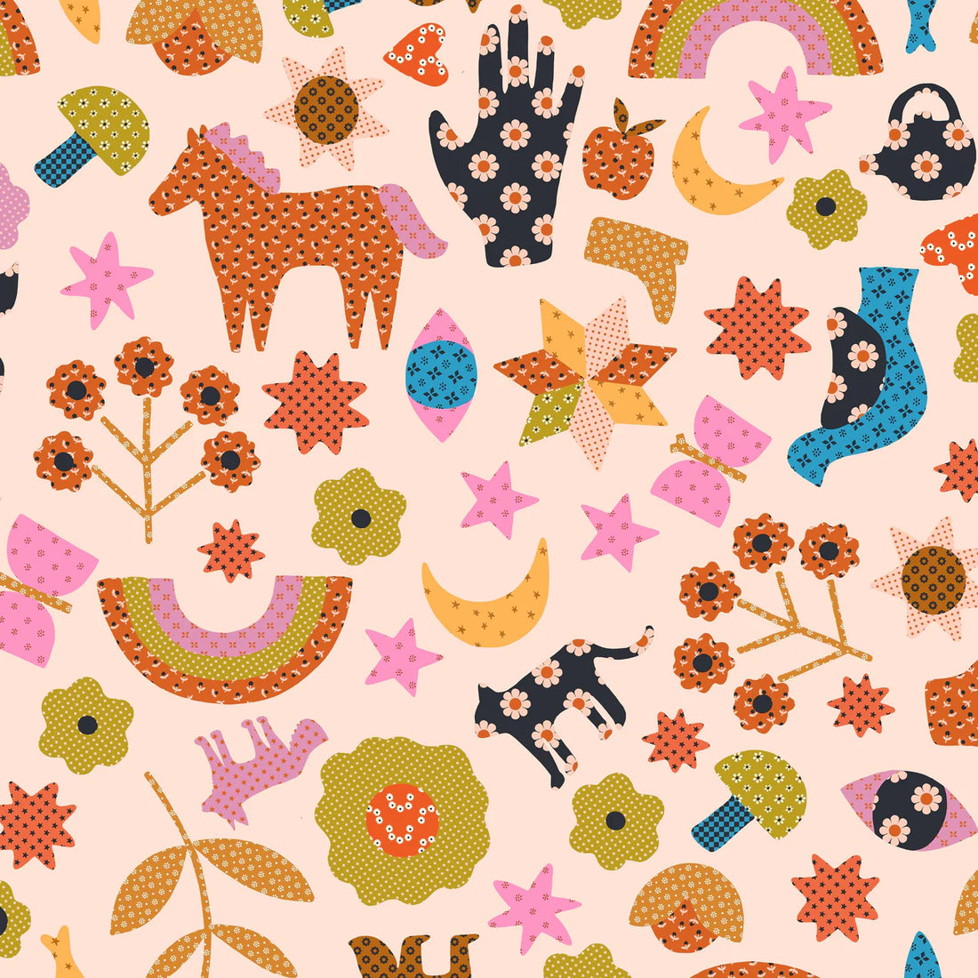 Menagerie Peach - Meadow Star by Ruby Star Society