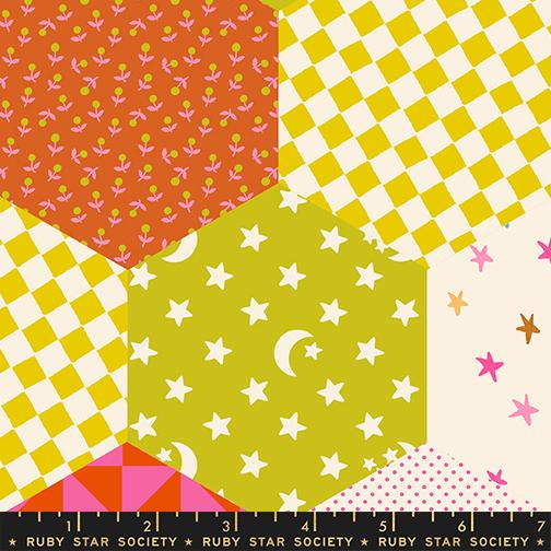 Hexagon Thistle 108" Wideback - Catnap by Ruby Star Society