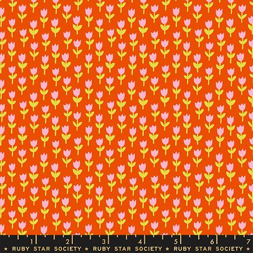 Tulips Warm Red - 1-800-Calico by Ruby Star Society