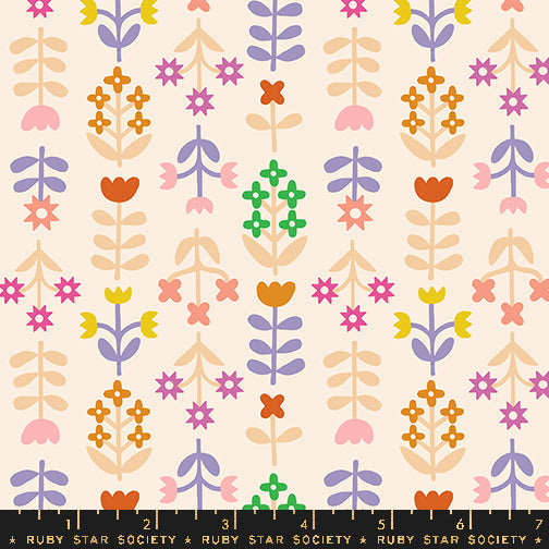 END OF BOLT 2.8m - Meadow in Natural - Favorite Flowers by Ruby Star Society