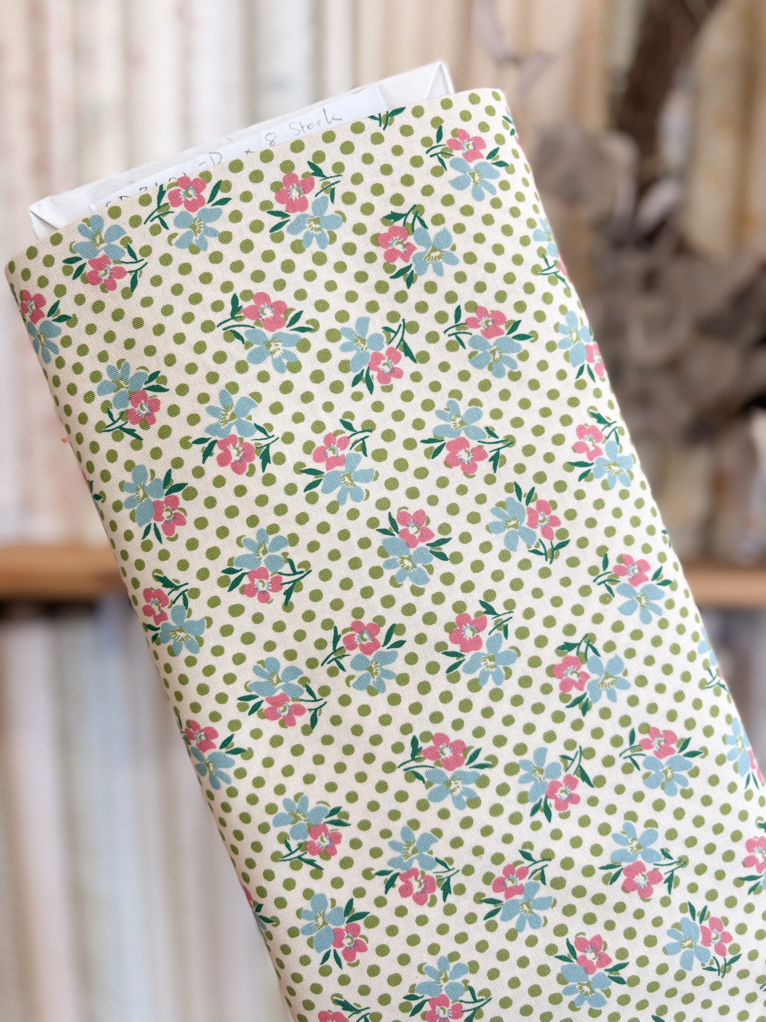 Olive Spot Floral SD3401-D by Nippon Chuko